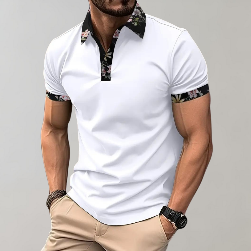 Nevin | Classic Fit Soft Breathable Fabric Short Sleeve Polo Shirt - Image 1