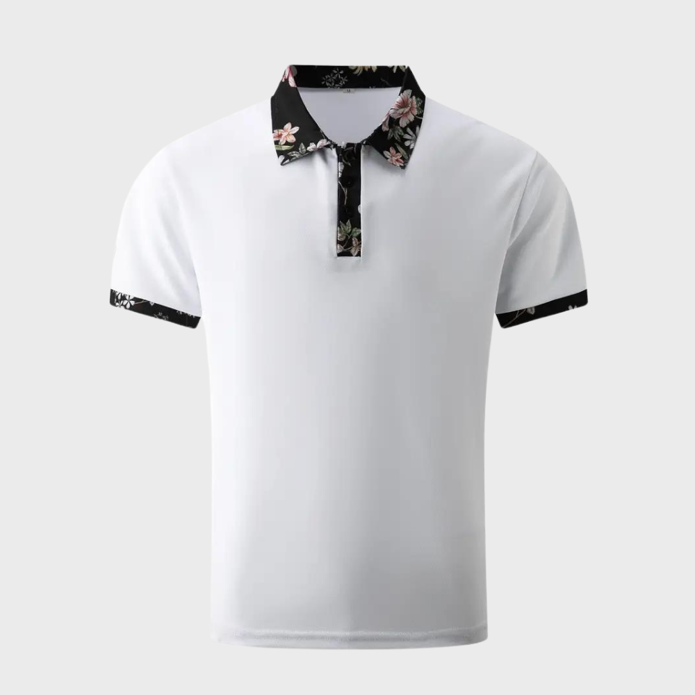 Nevin | Classic Fit Soft Breathable Fabric Short Sleeve Polo Shirt - Image 2