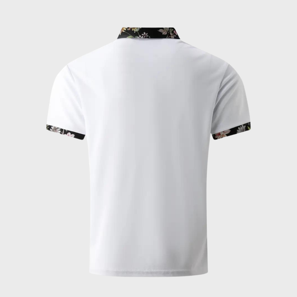 Nevin | Classic Fit Soft Breathable Fabric Short Sleeve Polo Shirt - Image 3