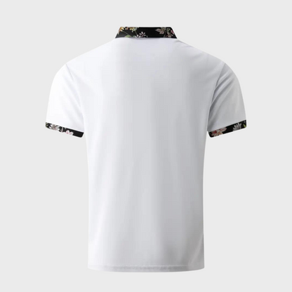 Nevin | Classic Fit Soft Breathable Fabric Short Sleeve Polo Shirt - Image 3