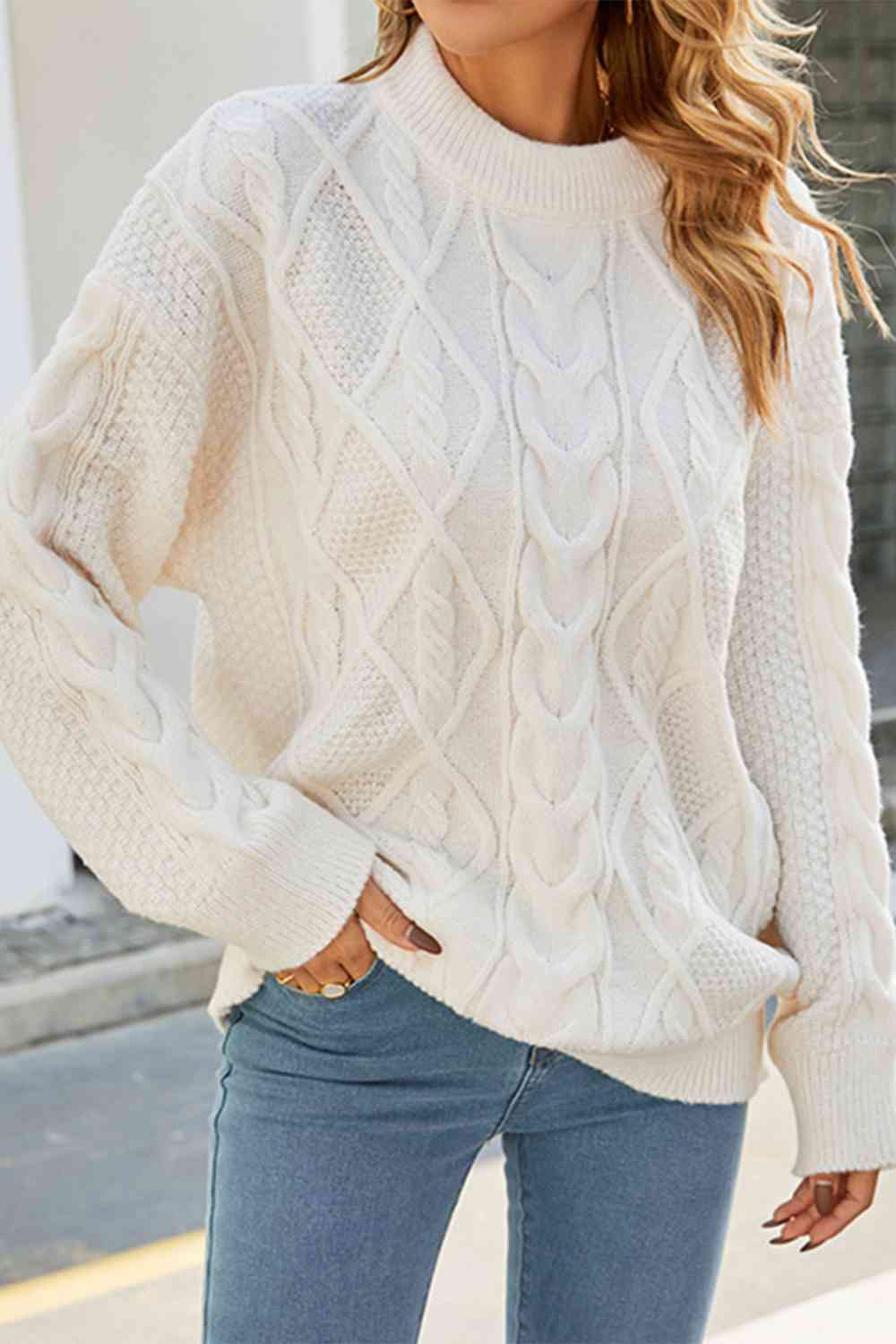 Dorothy | Women's Oversized Cable Knit Sweater - Image 5