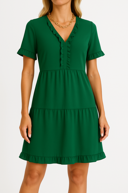 Peggy | Stylish A-Line Dress with V-Neck - Image 1