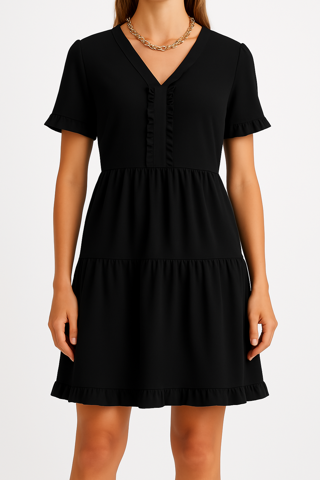 Peggy | Stylish A-Line Dress with V-Neck - Image 2