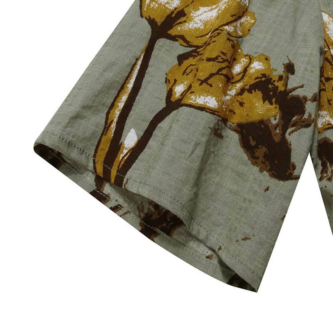Susan | Floral Print Relaxed Fit Round Neck Short Sleeve Top - Image 5