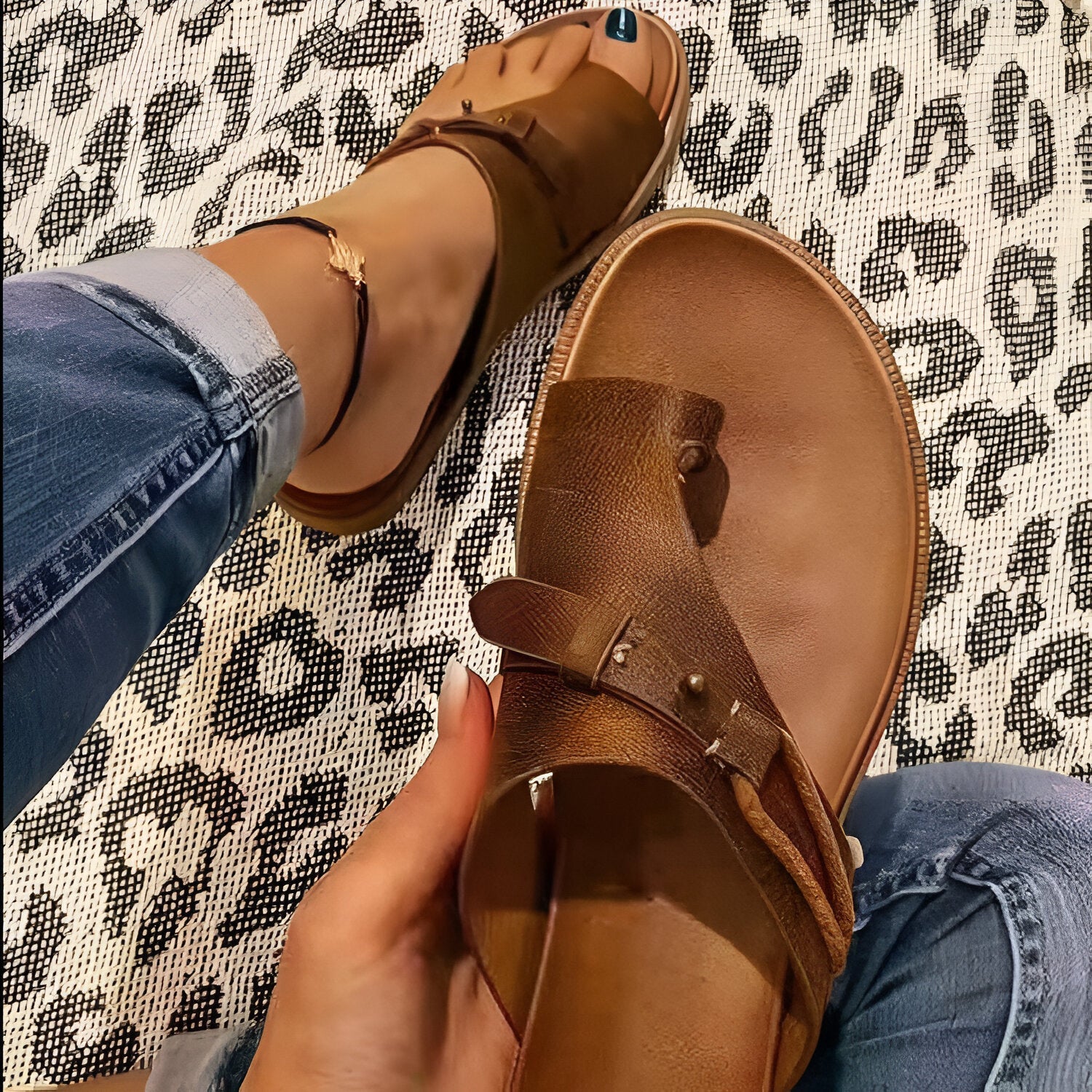 Janine | Comfortable Adjustable Straps Lightweight Sandals - Image 1