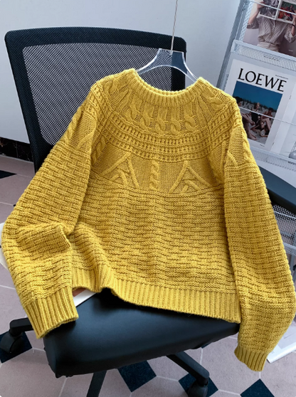 Jane | Women's Crewneck Cable Knit Sweater - Image 6