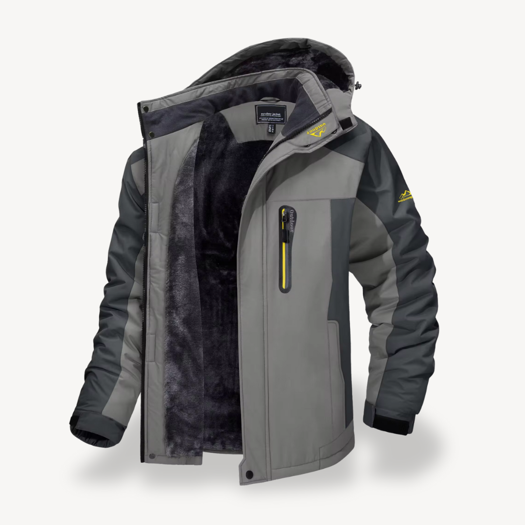 Todd | Men's Hooded Fleece Lined Winter Jacket - Image 3