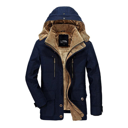 James | Men's Hooded Mid-Length Parka Jacket - Image 4