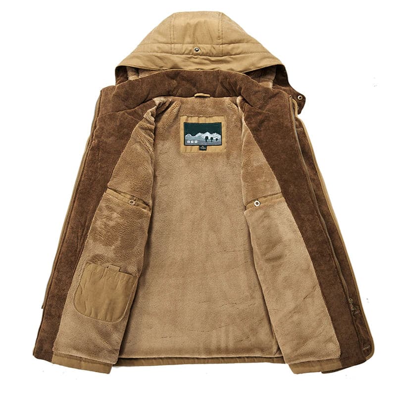 James | Men's Hooded Mid-Length Parka Jacket - Image 5