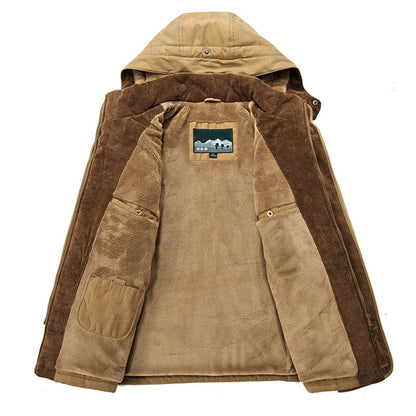 James | Men's Hooded Mid-Length Parka Jacket - Image 5