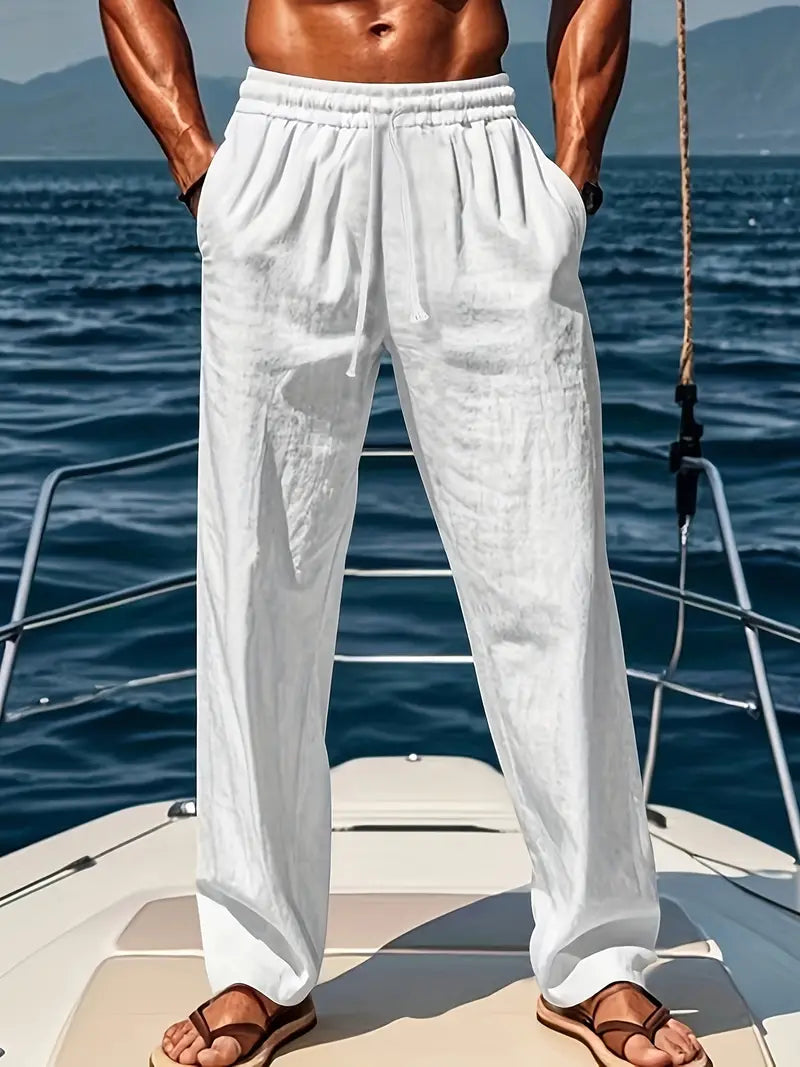 Jake | Men's Linen Pants with Loose Fit - Image 1