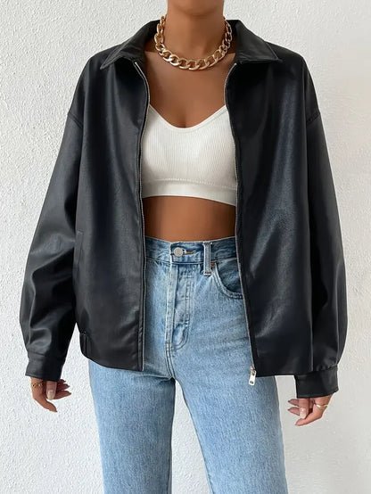 Tatum | Women's Oversized Zip-Up Jacket - Image 1
