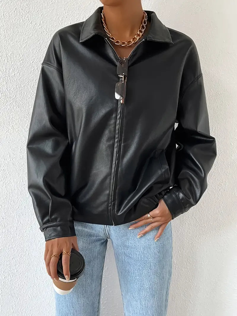 Tatum | Women's Oversized Zip-Up Jacket - Image 2