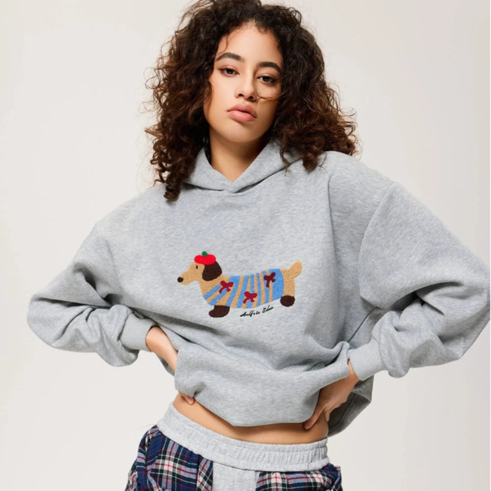 Devon | Women's Oversized Embroidered Graphic Hoodie - Image 1