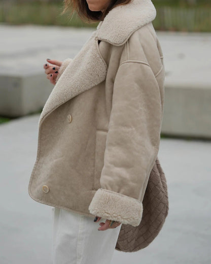 Nancy | Women's Oversized Sherpa Short Jacket - Image 8