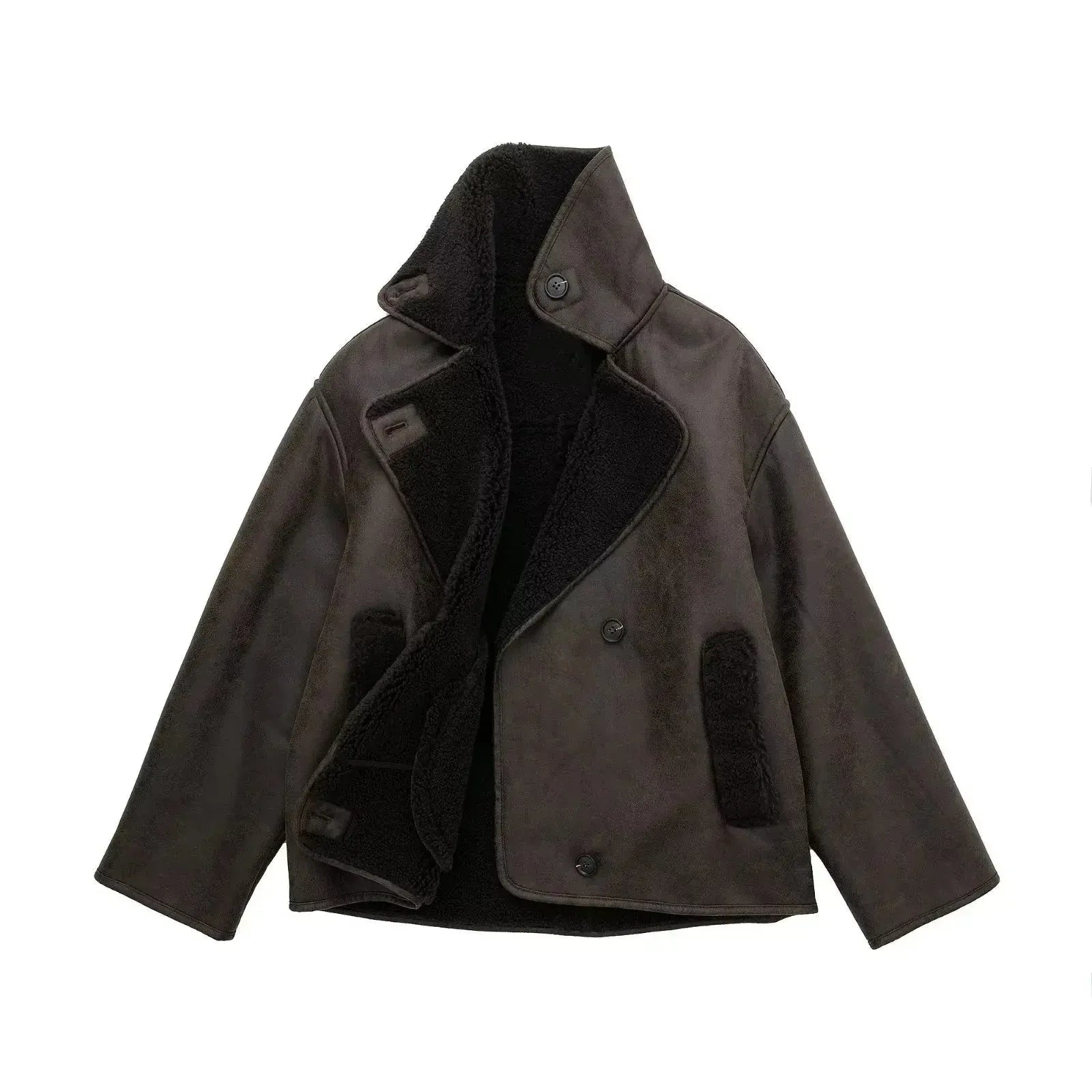Nancy | Women's Oversized Sherpa Short Jacket - Image 6