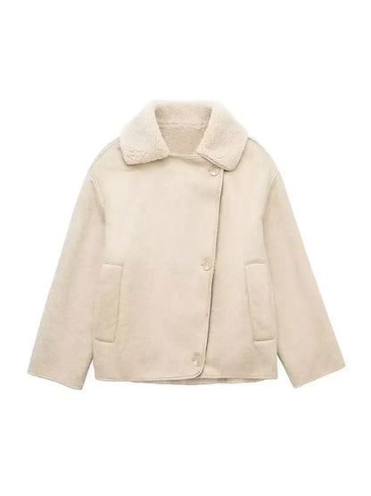Nancy | Women's Oversized Sherpa Short Jacket - Image 9