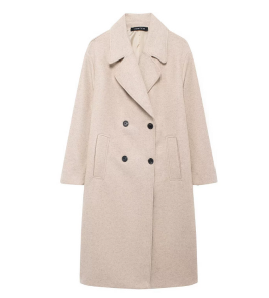 Roxanne | Stylish Boyfriend Maxi Coat - Beige