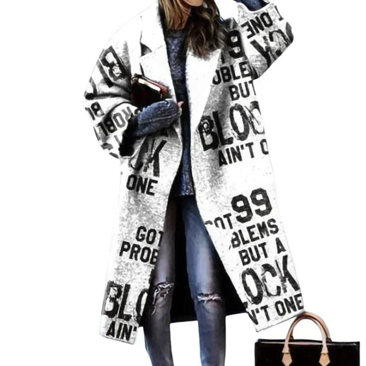 Hannah | Stylish Long Plaid Coat - Image 6
