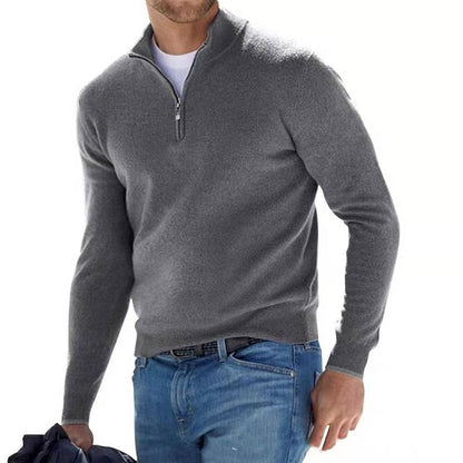 Barry | Men's Quarter Zip Sweater - Image 4