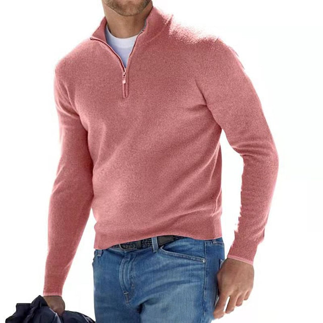 Barry | Men's Quarter Zip Sweater - Image 8