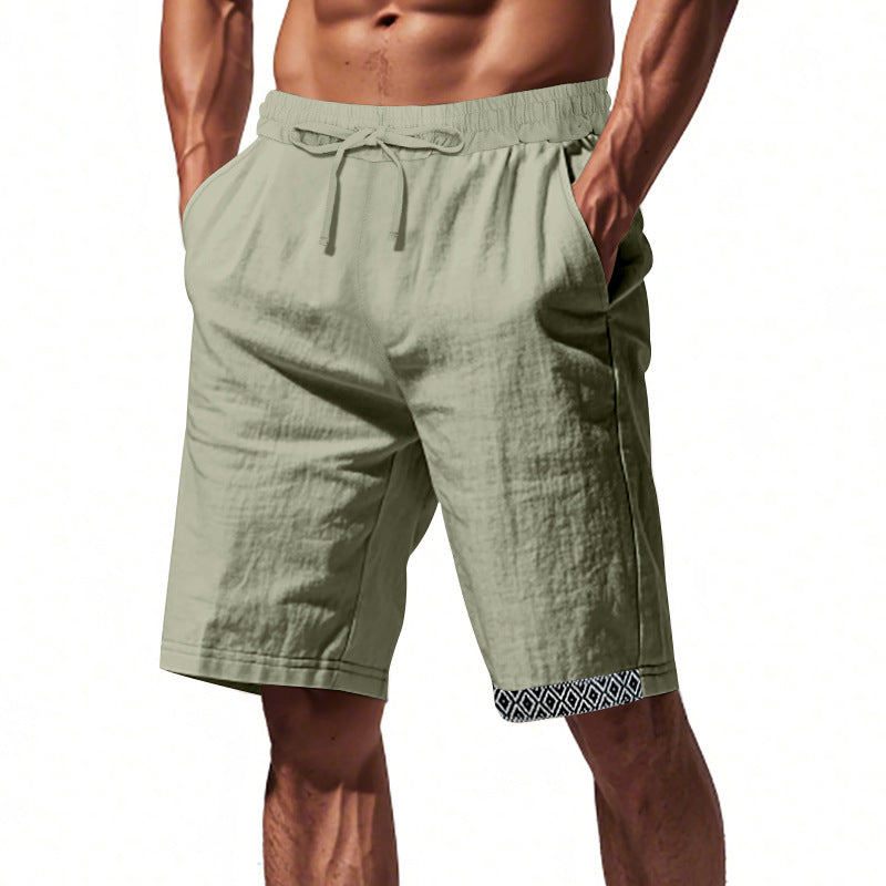 Jordan | Stylish Linen Shorts for Men with Boho Trim - Image 14