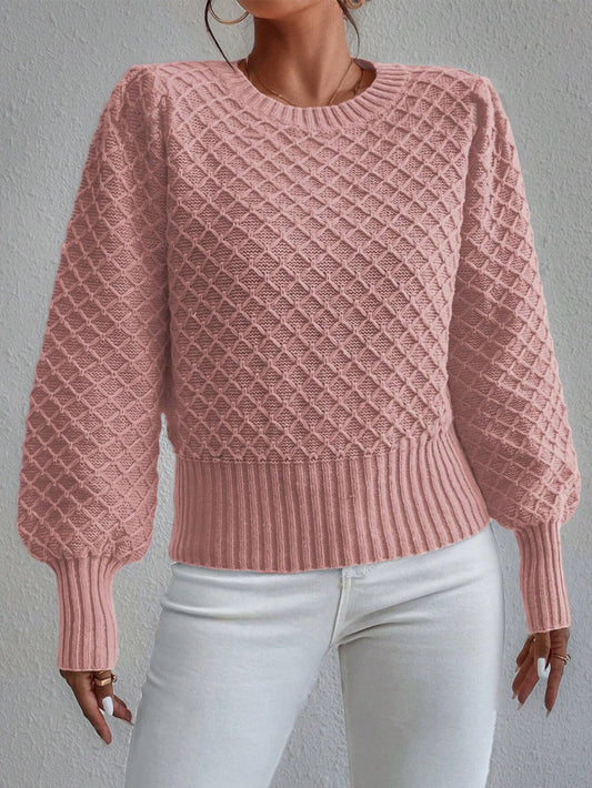 Cindy | Women's Textured Crewneck Sweater - Image 2