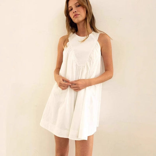 Olivia-johnson | Lightweight Cotton Sleeveless Mini Dress - Image 1