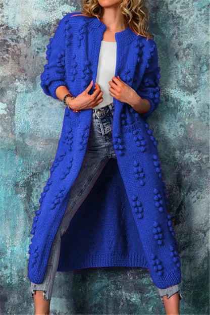 Emmanuel | Women's Longline Open Front Cardigan Sweater - Image 6
