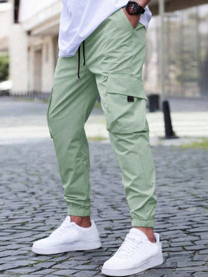 Couture-moda | Men’s Cargo Jogger Pants – Comfortable Cotton Blend – Relaxed Fit – Tapered Leg – Drawstring Waist - Image 4