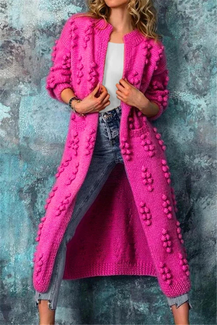 Emmanuel | Women's Longline Open Front Cardigan Sweater - Image 2