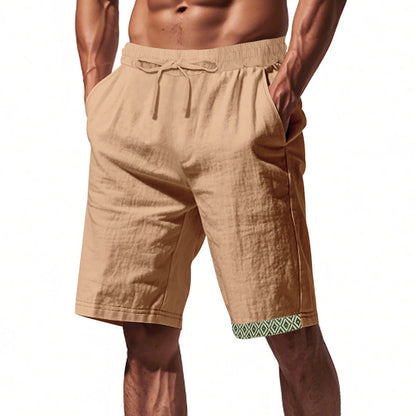 Jordan | Stylish Linen Shorts for Men with Boho Trim - Image 6