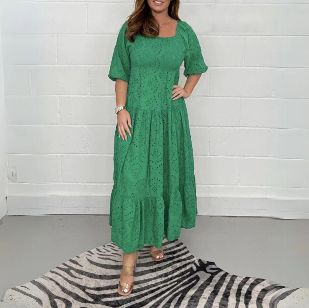Emma | Elegant Eyelet Maxi Dress - Image 7