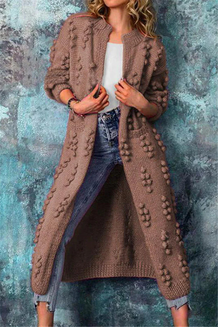 Emmanuel | Women's Longline Open Front Cardigan Sweater - Image 4