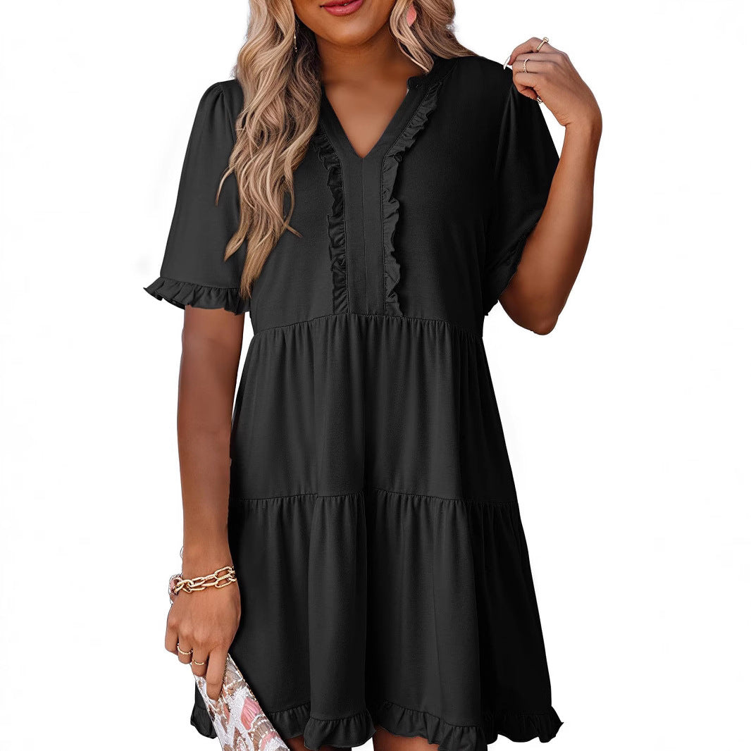 Peggy | Stylish A-Line Dress with V-Neck - Image 4
