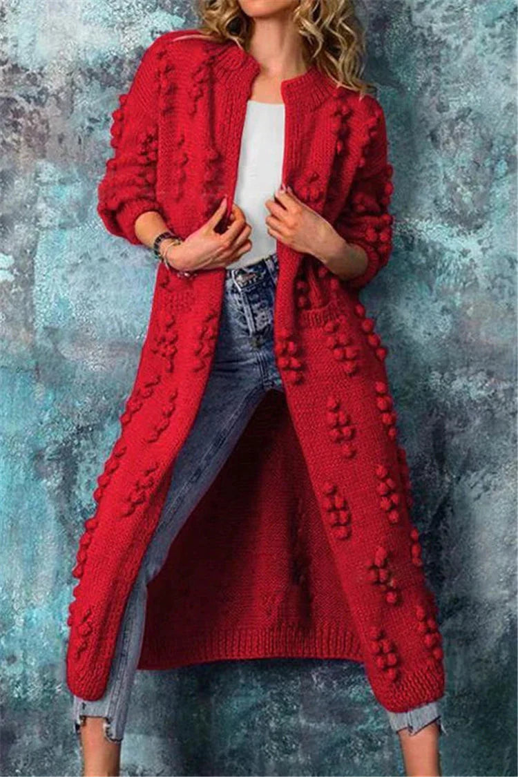 Emmanuel | Women's Longline Open Front Cardigan Sweater - Image 8