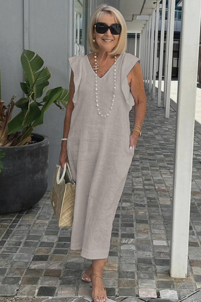 Hallie | Stylish Sleeveless Linen Dress for Summer - Image 12
