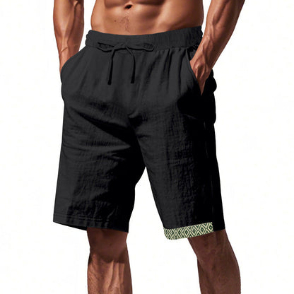 Jordan | Stylish Linen Shorts for Men with Boho Trim - Image 15