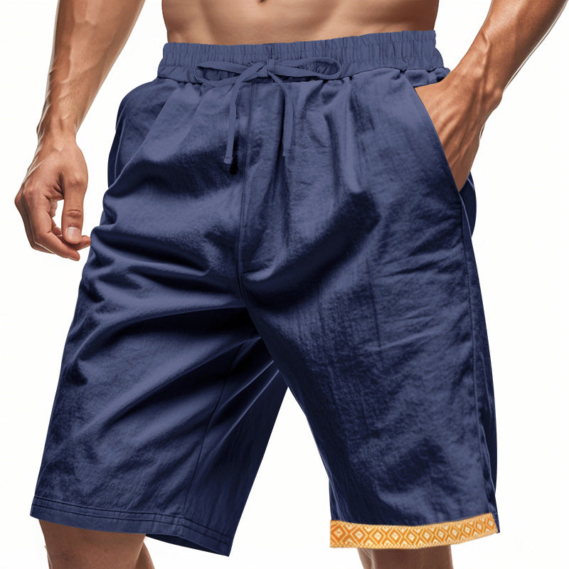 Jordan | Stylish Linen Shorts for Men with Boho Trim - Image 5