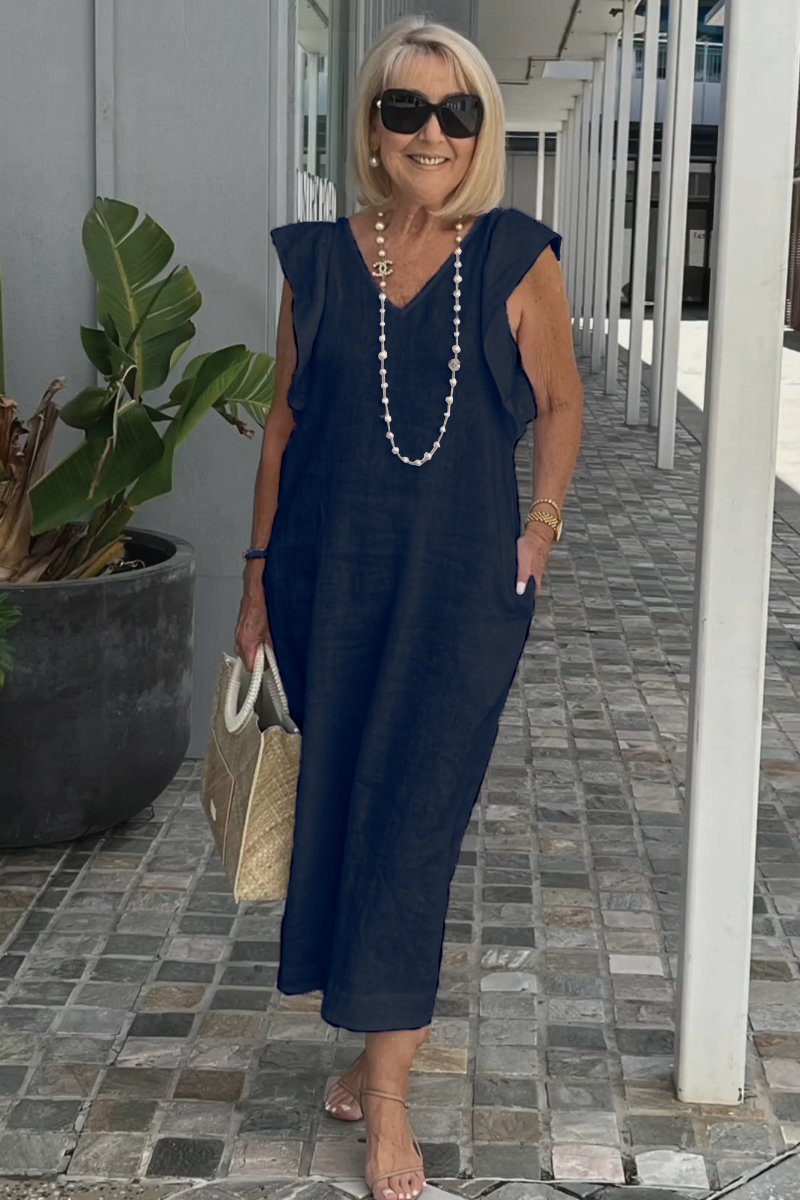 Hallie | Stylish Sleeveless Linen Dress for Summer - Image 8