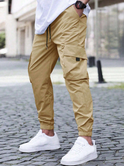 Couture-moda | Men’s Cargo Jogger Pants – Comfortable Cotton Blend – Relaxed Fit – Tapered Leg – Drawstring Waist - Image 5