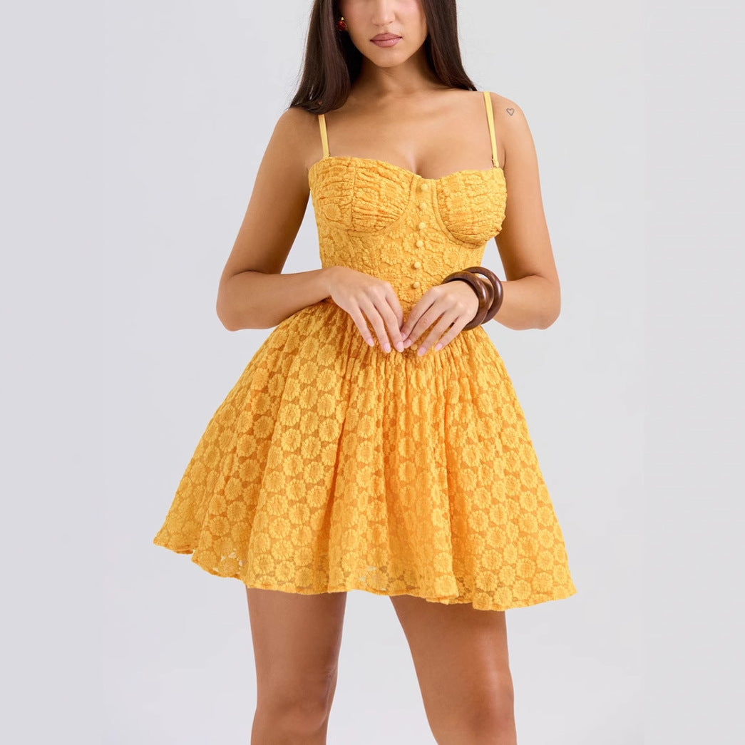 Olivia-johnson | Elegant Sleeveless Spaghetti Strap Mini Dress - Image 2