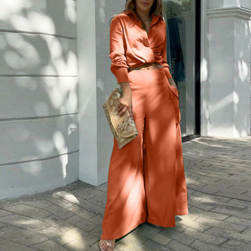 Hannah | Stylish Women's 2-Piece Set with Tailored Blouse and High-Waisted Pants - Image 2