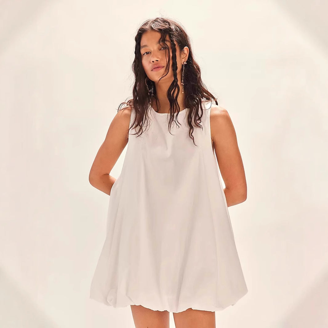 Jessica | Women’s Mini Dress - Cotton Sleeveless Casual - Image 5