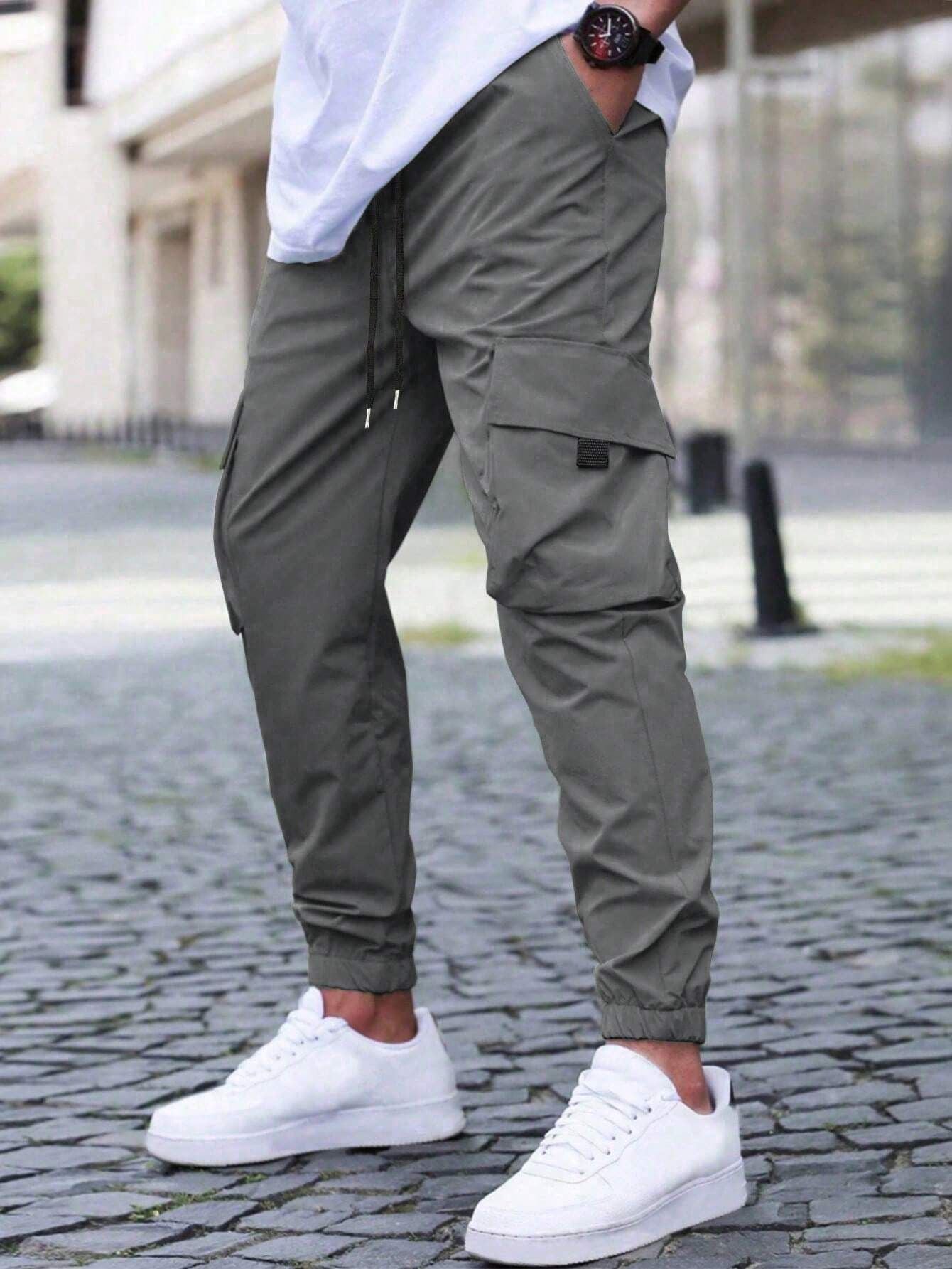 Couture-moda | Men’s Cargo Jogger Pants – Comfortable Cotton Blend – Relaxed Fit – Tapered Leg – Drawstring Waist - Image 6