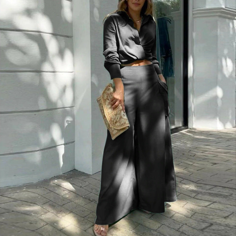 Hannah | Stylish Women's 2-Piece Set with Tailored Blouse and High-Waisted Pants - Image 4