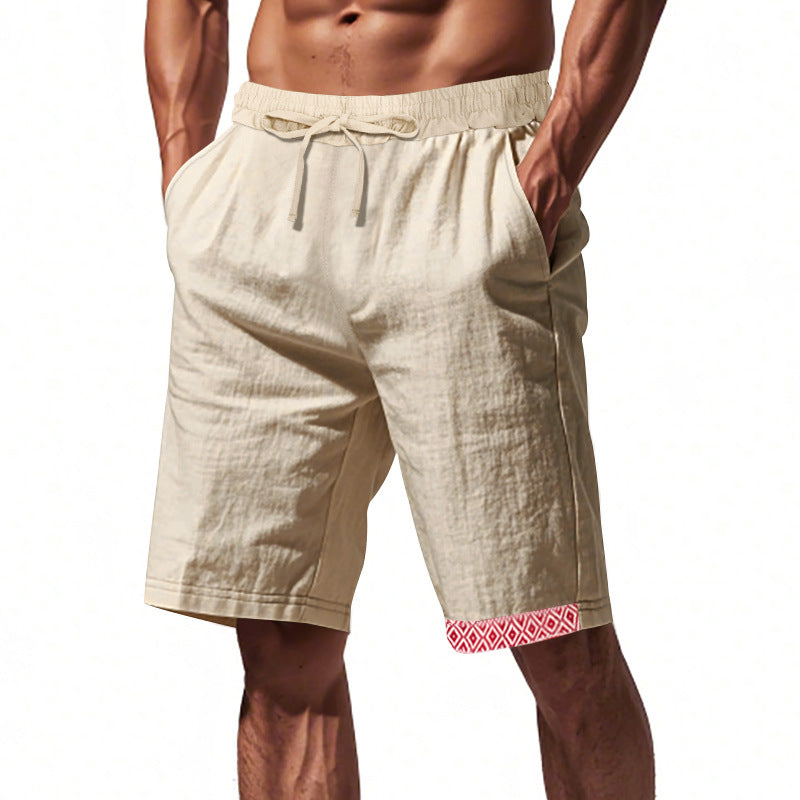 Jordan | Stylish Linen Shorts for Men with Boho Trim - Image 11