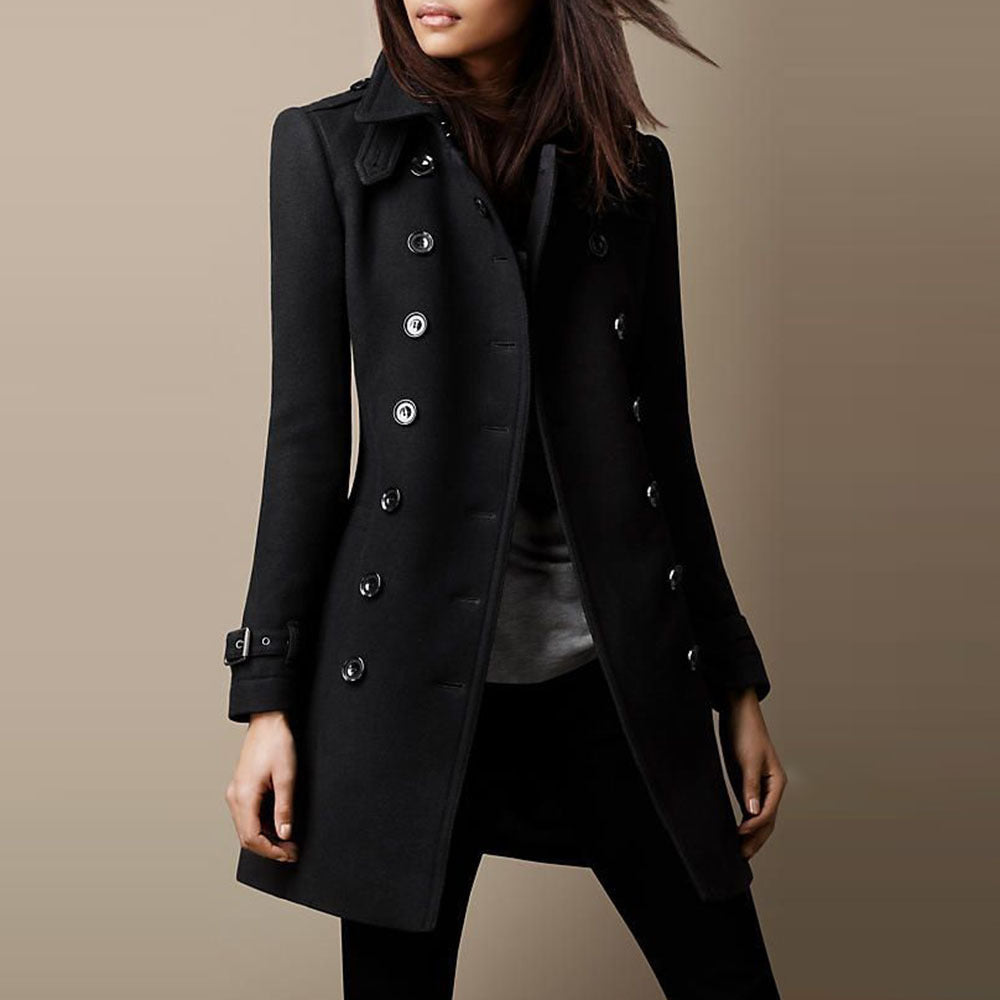 Janice | Women's Double-Breasted Mid-Length Coat - Image 2