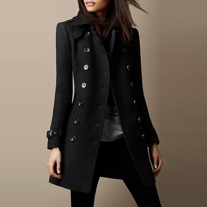 Janice | Women's Double-Breasted Mid-Length Coat - Image 2