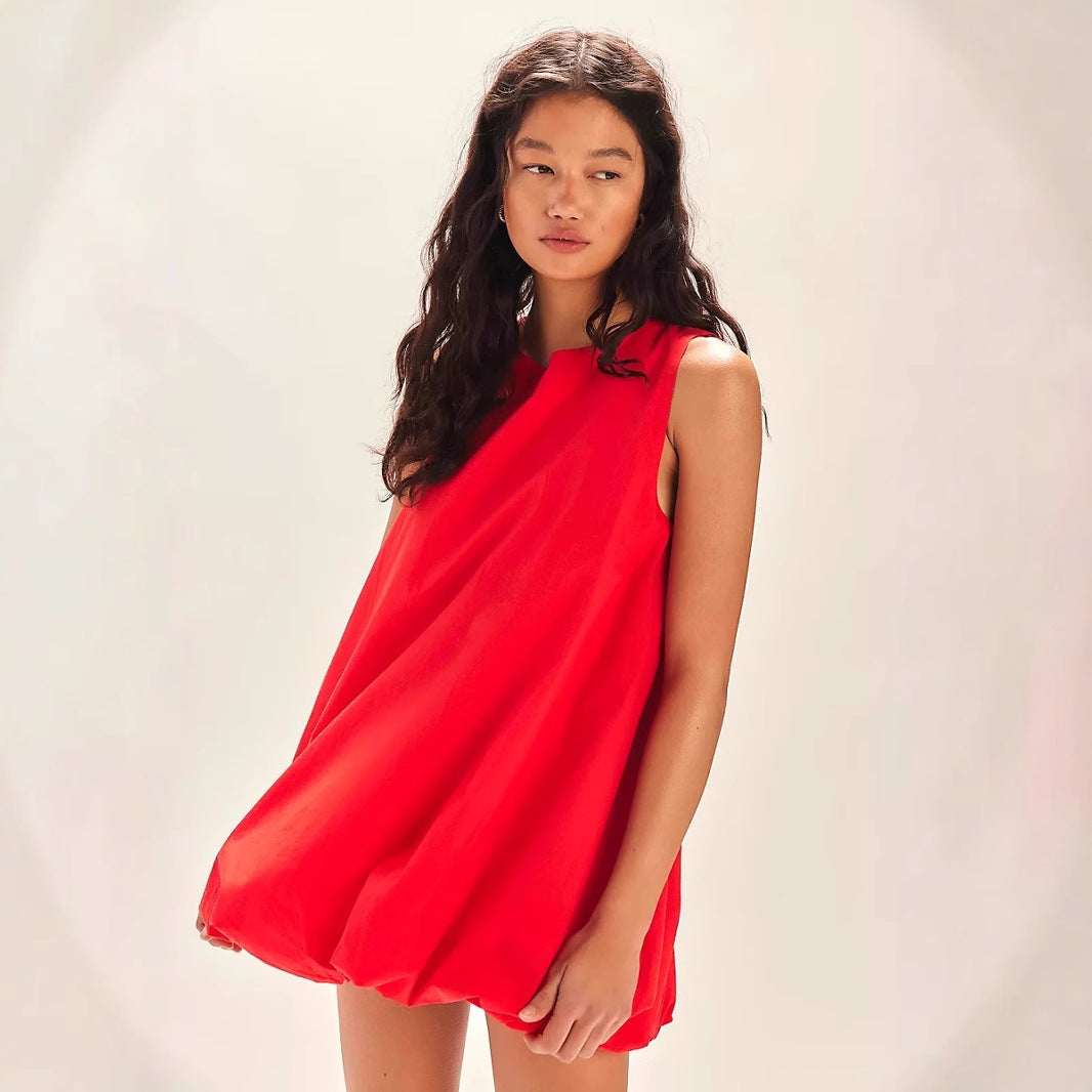 Jessica | Women’s Mini Dress - Cotton Sleeveless Casual - Image 3